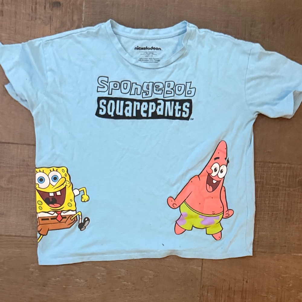Nickelodeon Light Blue SpongeBob and Patrick Tee
